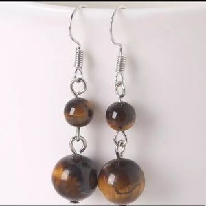 Genuine Tiger Eye Earrings